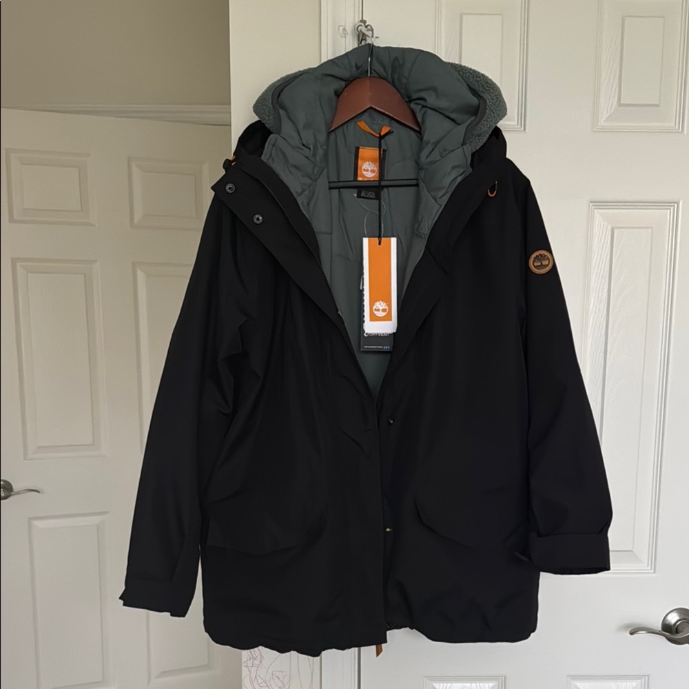 Black Hooded Jacket with Gray Lining
